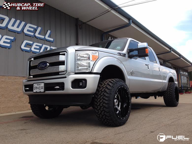 vehicle gallery/ford f 250 fuel maverick d260 0X0  Chrome with Gloss Black Lip wheels and rims